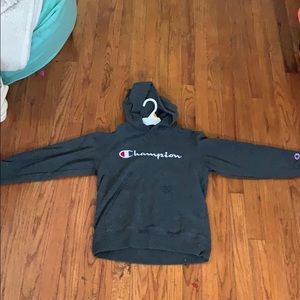 Girls Dark Grey Champion Hoodie